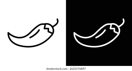chilli pepper icon vector for web and mobile app. Symbol isolated.