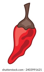 chilli pepper illustration vector isolated