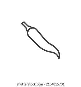 Chilli pepper line icon. linear style sign for mobile concept and web design. Cayenne pepper outline vector icon. Symbol, logo illustration. Vector graphics