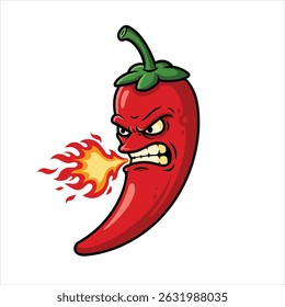 Chilli pepper mascot  illustration premium vector The Concept of Isolated Technology. Flat Cartoon Style Suitable for Landing Web Pages, Banners, Flyers, Stickers, Cards