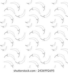 Chilli pepper patern isolated vector ilustratio