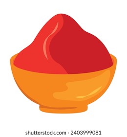 chilli pepper powder vector isolated