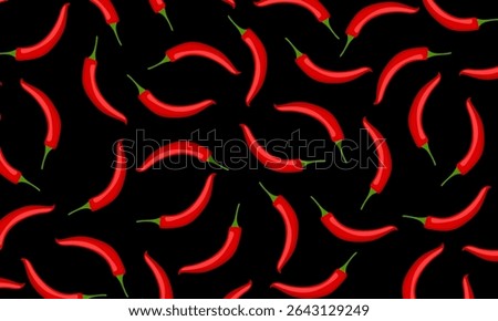 Chilli pepper seamless. Chili seamless pattern on color background