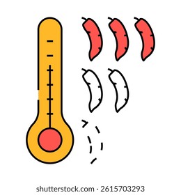 chilli pepper spice scale line icon vector. chilli pepper spice scale sign. isolated symbol illustration