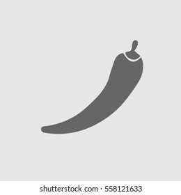 Chilli pepper vector icon. Hot symbol. Vector illustration EPS 10.