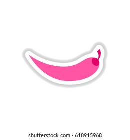 chilli pepper vector illustration sticker