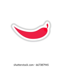 chilli pepper vector illustration sticker