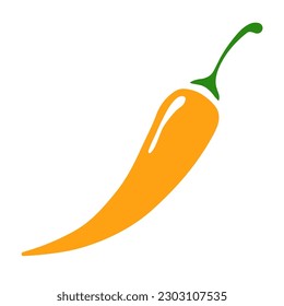 Chilli pepper vector orange color isolated