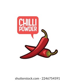 Chilli powder logo illustration, isolated on white background, suitable for package and logo product