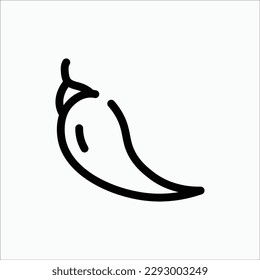 chilli, red pepper icon, isolated icon in light background, perfect for website, blog, logo, graphic design, social media, UI, mobile app