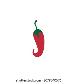 Chilli, red pepper icon logo design illustration vector