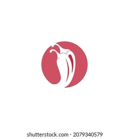 Chilli, red pepper icon logo design illustration vector