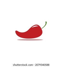 Chilli, red pepper icon logo design illustration vector