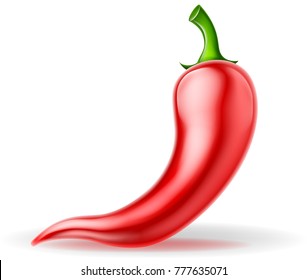 A chilli red pepper vegetable food illustration