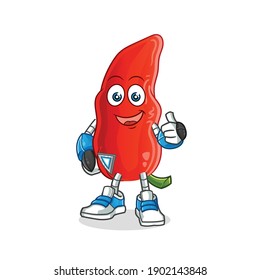 chilli  robot character. cartoon mascot vector