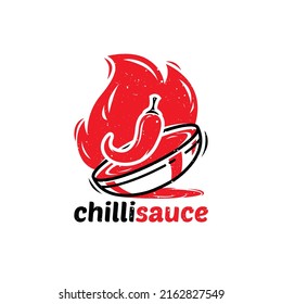 Plantilla de logotipo de salsa de chile para personal o empresa