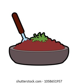 Chilli sauce on bowl