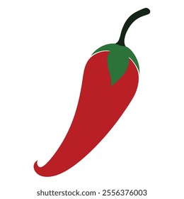 chilli Silhouette vector with white background