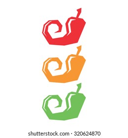 chilli silhouettes, hot, medium, mild, vector illustration