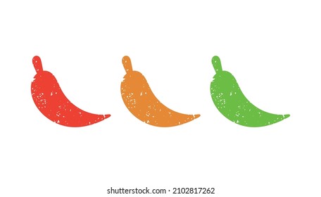 chilli spice colour strength guide vector