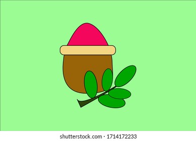 Chilli spice powder in a bag, Vector illustration