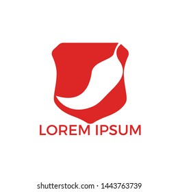 Chilli vector logo design.Hot food logo concept vector. Hot chili icon symbol.	