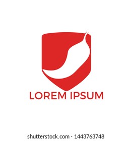Chilli vector logo design.Hot food logo concept vector. Hot chili icon symbol.	