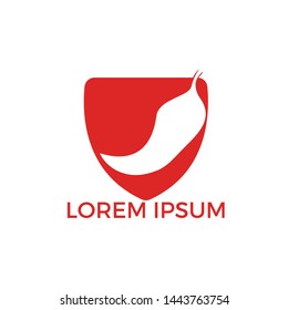 Chilli vector logo design.Hot food logo concept vector. Hot chili icon symbol.	