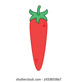 Chilli vector. Chilli on white background. wallpaper. free space for text. symbol. sign.