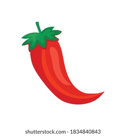 diseño de ícono vegetal de chile, alimento orgánico sano fresco natural y tema de mercado Ilustración vectorial