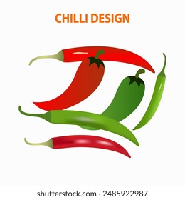 Chilli Vegetables Vector Design Template. Vegetables are very beneficial for everyone's health