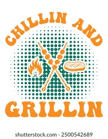 Chillin and grillin Graphic Art