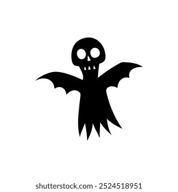 A Chilling Halloween  Vector Design black and white