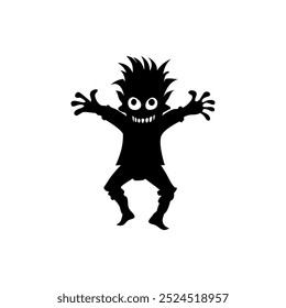 A Chilling Halloween  Vector Design black and white