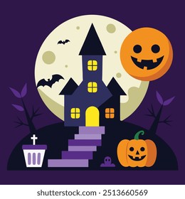 Chilling Halloween Vector Illustration: Royalty Graphic for Spooky and Creative Designs