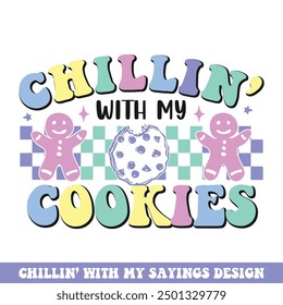 Chilling with my cookies groovy retro