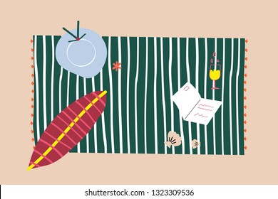 Chilling on the beach vector