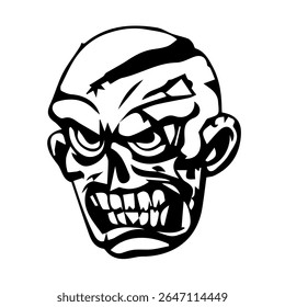 A chilling vector illustration of a human skull and crossbones, perfect for spooky Halloween designs or pirate-themed graphics