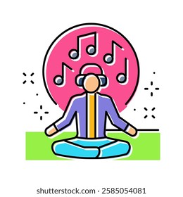 chillout area rave retro color icon vector. chillout area rave retro sign. isolated symbol illustration