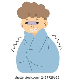 Chills 2 cute on a white background, vector illustration.