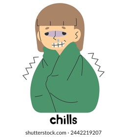 Chills 5 cute on a white background, vector illustration.
