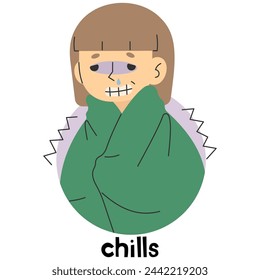 Chills 7 cute on a white background, vector illustration.
