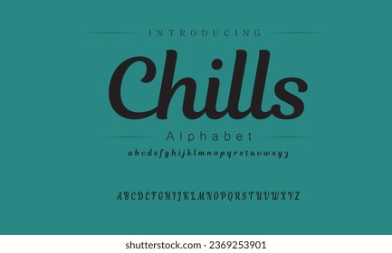 Escala Fuente Elegante Mayúsculas Mayúsculas minúsculas y número. Diseños de moda mínimos con letras clásicas. Tipografía moderna de serif con el concepto de vintage decorativo regular. ilustración vectorial