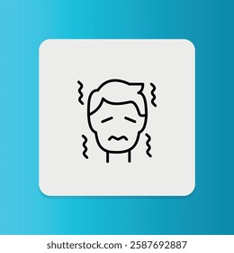 Chills icon. Editable stroke. Vector illustration	
