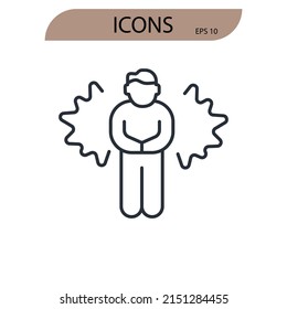 Chills icons  symbol vector elements for infographic web