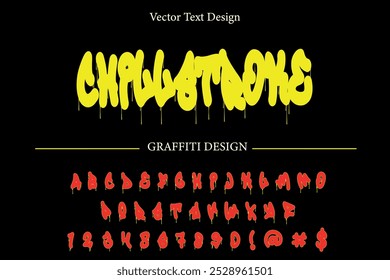 ChillStroke Graffiti Font vector text design, Perfect For logo designing, graffiti art, vector illustration, typography, wall art, and Other projects. SHOTLISTseason. 
