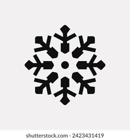 Chilly flake snowflake icon - Simple Vector Illustration