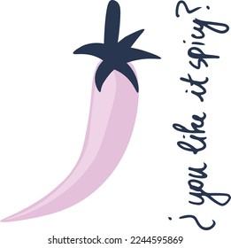 Chilly pepper in pink color
