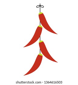 Chilly peppers flat illustration