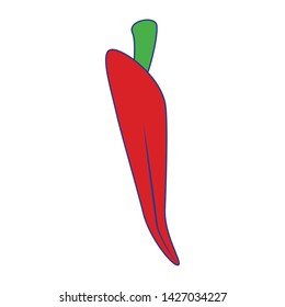 Chilly spicy vegetable isolated symbol vector illustration graphic design